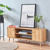 TV Unit Cabinet Stand Sideboard Cupboard Storage Shelf Walnut w/ 2 doors Home