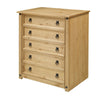 Corona Chest of Drawers 5 Drawer Rustic Mexican Solid Pine
