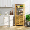Bathroom Tall Storage Cabinet with 2 Doors Standing Shelf Units Display Rack