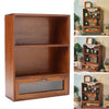 Retro Wall/Desktop Wooden Drawers Storage Cabinet Organiser Cosmetic Jewelry Box