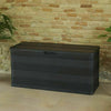 Storage Cushion Box Garden Outdoor Indoor 280L Chest Plastic Furniture BLACK