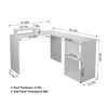 Corner Computer PC Desk L-shaped Table Workstation Home Office Study Table White