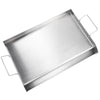23.5"x16" Flat Top Griddle Stainless Steel BBQ Gas Grill 2 Burners Silver