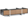 TV Unit Stand Cabinet Sideboard with 2 Storage Drawers Modern High Gloss Black