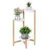 Bamboo 3/4 Tier Plant Stand Outdoor Indoor Tripod Flower Pots Rack Garden Shelf