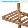 Updated V. Wooden Flower Pot Plant Stand Outdoor Indoor 5Tier Rack &Strength Bar