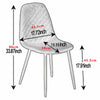 Set of 2/4/6 Velvet Dining Chairs Padded Seat Metal Legs Kitchen Home Office UK