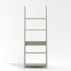 Contemporary Ladder Style Bookcase 4 Shelf Unit in Black Grey Oak White