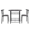 3pcs Dining Table Set and 2 Stools Breakfast Bar for Dining Room/ Kitchen HT