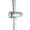 Chrome Adjustable Bathroom Shower Riser Rail Bracket Head Holder Bar Kit Silver