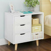 Small Bedside Table Cabinet Side End Table Nightstand Storage Organizer White