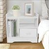 Bedside Table Cabinet Storage Nightstand Bedroom Furniture With Drawer and Shelf