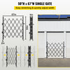 Single Folding Security Gate Folding Door Gate 48"H x 66"W Scissor