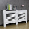 Mondeer Radiator Cover Wall Cabinet MDF Grill Shelf Horizontal Slats White Large