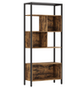 Large Industrial Bookcase Vintage Cube Unit Tall Display Rustic Metal Cabinet