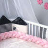 Cot Bumper Braid Pillow Nursery Bed Wall Kids Crib Cot Bedding Cushion Protector