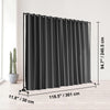 VEVOR Room Divider Portable Panel Room Divider with Wheels 118.5"x94.7" Gray