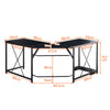 Black Computer Desk L Shape Home Office Desks Large PC Workstation Corner Table