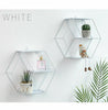 Hexagon Metal Wall Shelves Storage Display Shelf Home Office DIY Show UK