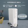 Oil Filled Radiator Heater Electric With Timer 3 Heat Thermostat Portable White