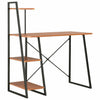 Desk with Shelving Unit Black and Brown 102x50x117 cm B1J6