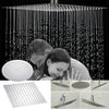 Round Square Stainless Steel Showerhead Rainfall Shower Head Rain Shower Chrome
