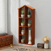 House Shaped 7 Cube Floating Display Shelf Cabinet Wall Mounted Wooden Organizer