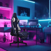 Office Gaming Chair 2D Armrests PC Computer Executive Seat Rocking Recliner Blue