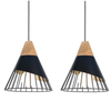 2x Chandelier E27 Pendant Light Modern Minimalist Nordic Style Restaurant Wood
