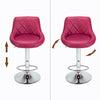 Pair of Bar Stools Height Adjustable Swivel Chair Seat Gas Lift Seat Red UK