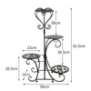 Wrought Iron Outdoor Indoor Pot Plant Stand Garden Decor Round Flower Rack Metal