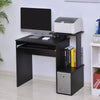 Computer Desk with Sliding Keyboard Tray Storage Drawer Shelf Workstation Black