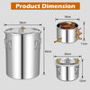 Moonshine Still Distiller 3 Pots 38L Stainless Steel Water Alcohol Distiller