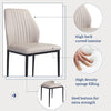 JIEXI Modern PU Leather Armless Chairs for Dining Kitchen, Steel Leg Set of 2 /4