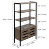 Storage Cabinet Bookcase Bookshelf Doors Shelving Display Unit Small Organiser
