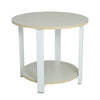 2 Tier Round Side Table Bedside Table End Table Nightstand Storage Shelf Stand