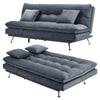 3 Seater Velvet Sofa Bed 3-In-1 Convertible Sleeper Bed Adjustable Sofa Recliner