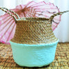 Wovens Seagrass Belly Basket Plant Flower Storage Straw Pot Home Garden Decors