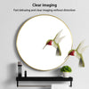 Rustic Wall Mounted Brushed Metal Round Bathroom Mirror Bedroom Makeup Mirror