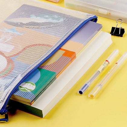12pcs A4 Wallet Paper Zip Document Bag File Folder Archive Zipped Storage Pouch
