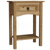 SALE Corona 1 Drawer Console Table Mexican Solid Pine Waxed Rustic Finish