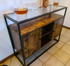Vintage Industrial Cupboard Hallway Slim Console Table Cabinet Unit Sideboard