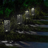 Solar Powered Garden Post Lights Waterproof LED Outdoor Yard Path Lighting UK