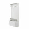 Hallway Wardrobe Coat Rack Storage Unit Bench Entryway Hooks Cabinet Furniture .