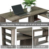 L-shaped Computer Desk Corner PC Table Workstation Home Office Shelves Rotatable