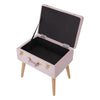 Velvet Storage Stool Trunk Ottoman Bedroom Dressing Vanity Chair Pouffe Seat