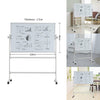 Magnetic Whiteboard Mobile Revolving Double Sided White Board Easel Stand 1200mm