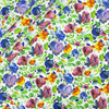 FLOWERS LEAVES SOLD BY BIG FAT QUARTER 50x80cm 100% COTTON FABRIC, CRAFT, SEWING