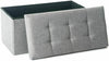 Ottoman Storage Box Large Folding Seat Bedroom Living Room Grey Black Beige