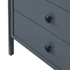 Bedside Table Cabinet Bedroom Furniture Nightstand 3 Drawer Dark Grey